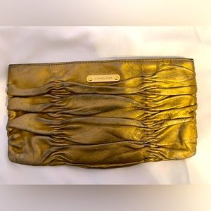 Micheal Kors Gold Clutch